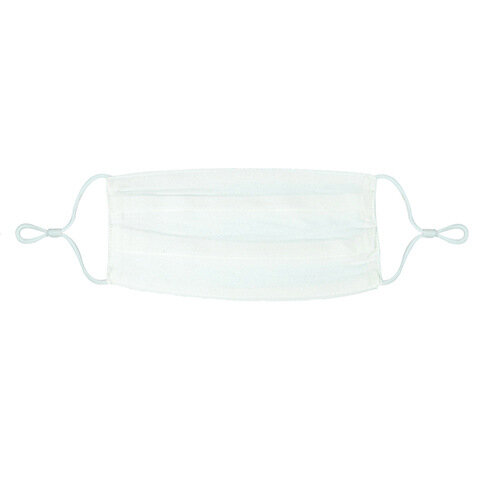 Маска защитная женская двухслойная из шелка шелковицы молочно-белая