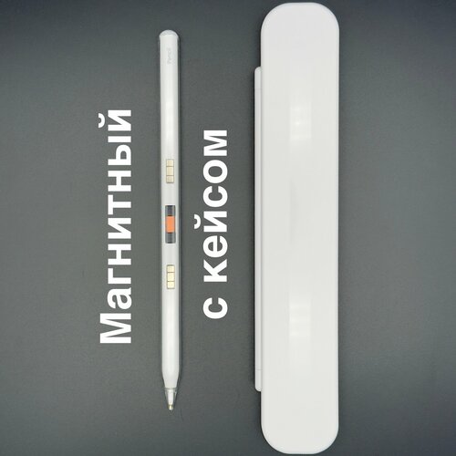 Стилус для iPad от 2018 года выпуска с магнитной зарядкой 2 наконечника кейс Pencil для планшета Apple с изменением толщины линии от угла наклона и защитой от прикосновения 2734₽