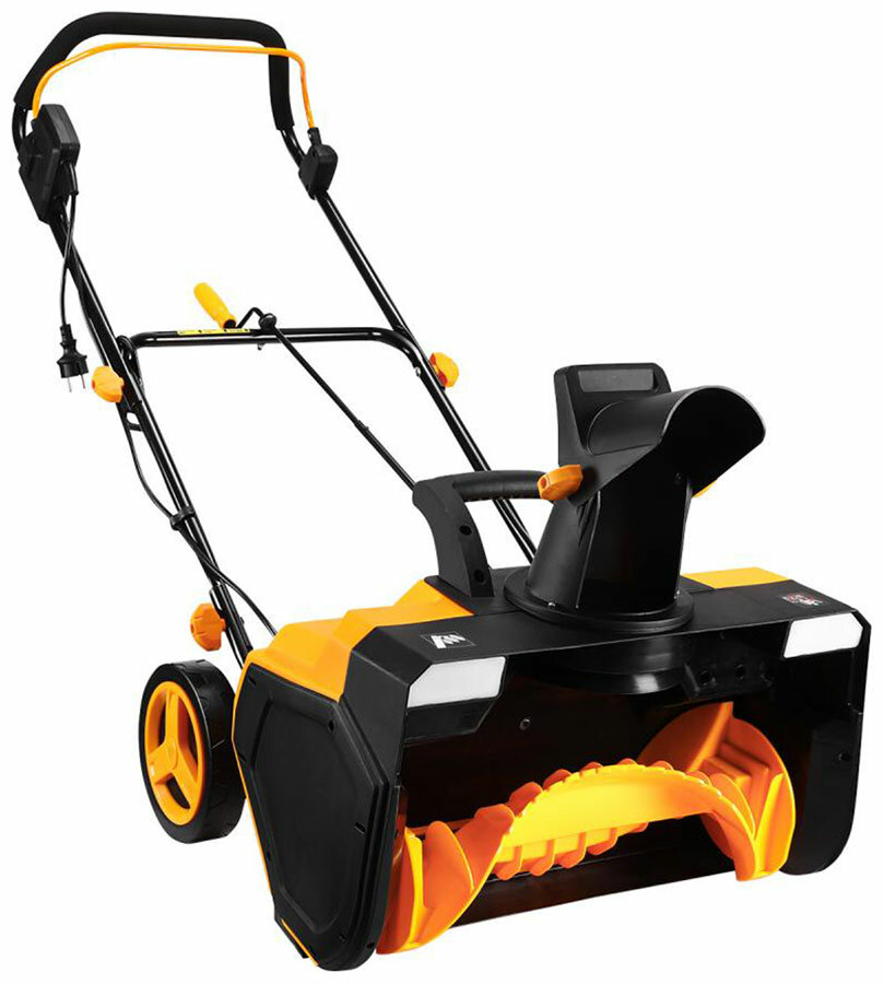 Обзор: Снегоуборщик электрический Deko ST2700R, 58 см, 2700 Вт, 2 фары, желто-черный