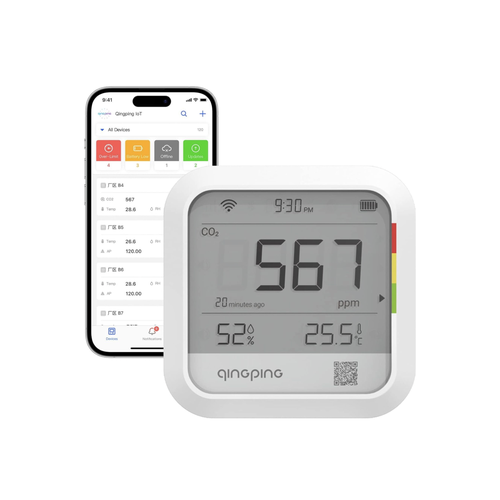 Анализатор качества воздуха Xiaomi Qingping Monitor датчик углекислого газа СО2 метеостанция 3в1температура влажность СО2CGP22C белый CN 7990₽