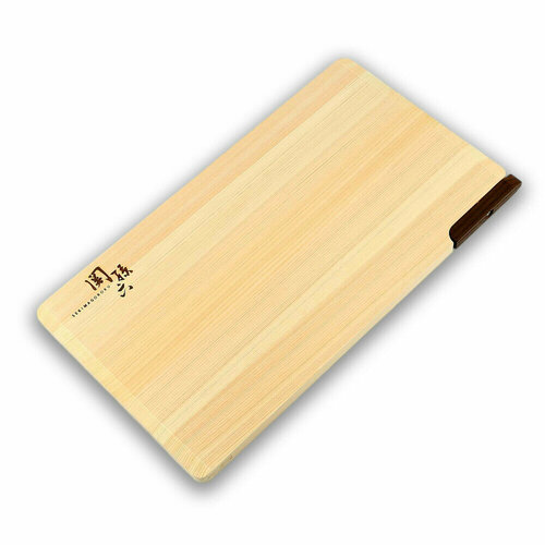 Деревянная разделочная доска с подставкой для хранения 39 см светлое дерево серия Shun Accessories Kai AP-5226 8374₽