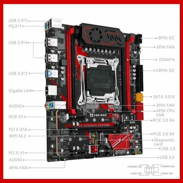 Материнская плата Machinist X99 RS9 — фото 1