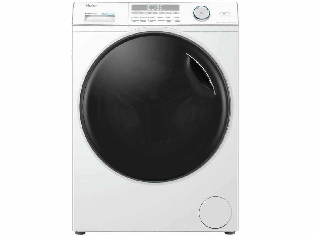 Стиральная машина с сушкой Haier HWD80-BP14959B, 8кг, Узкая, Белая