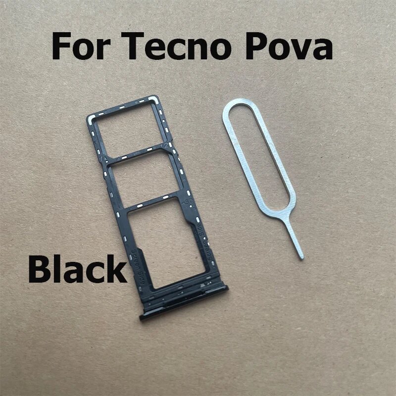 Выдвижной адаптер для Sim-карты, слот для считывания для Tecno Pova Micro SD, держатель для SIM-карты + штифт