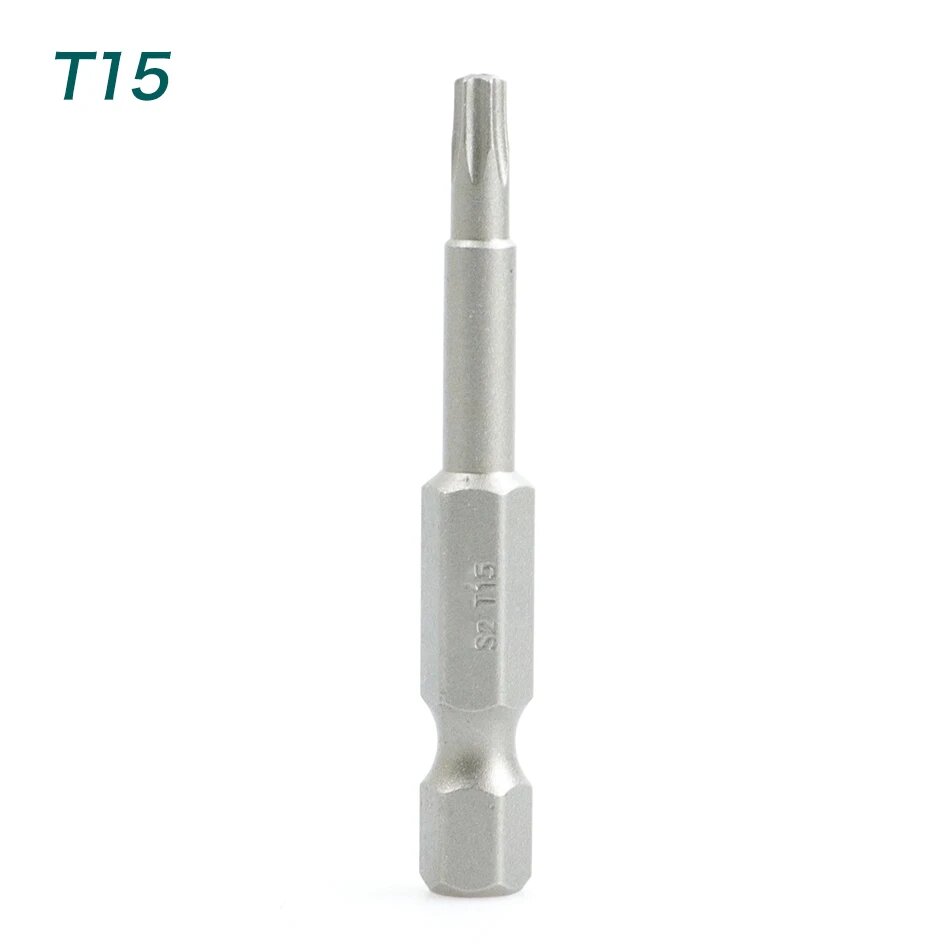 Насадки Torx T6 T7 T8 T9 T10 T15 T20 T25 T30 T40 T45 TMYLOKU, T15 50mm