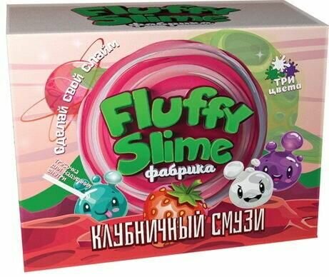 Набор для создания слайма Висма "Флаффи-фабрика", Клубничный смузи