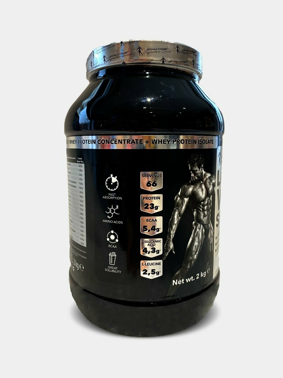 Протеин Levro Whey Supreme от Кевина Леврона 66 порций каждая порция 23 грамм протеина. Шоколад — фото 1