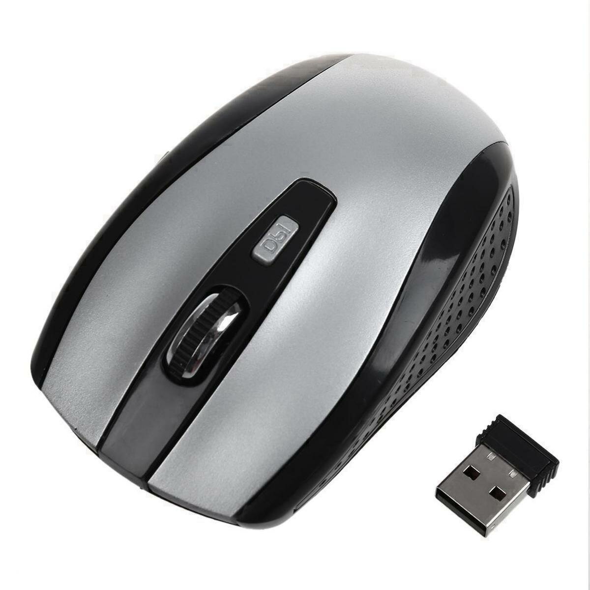 FLYEER 2.4G USB-приемник беспроводная оптическая мышь Мыши для ПК ноутбук HP Dell Toshiba ACER, серебристый