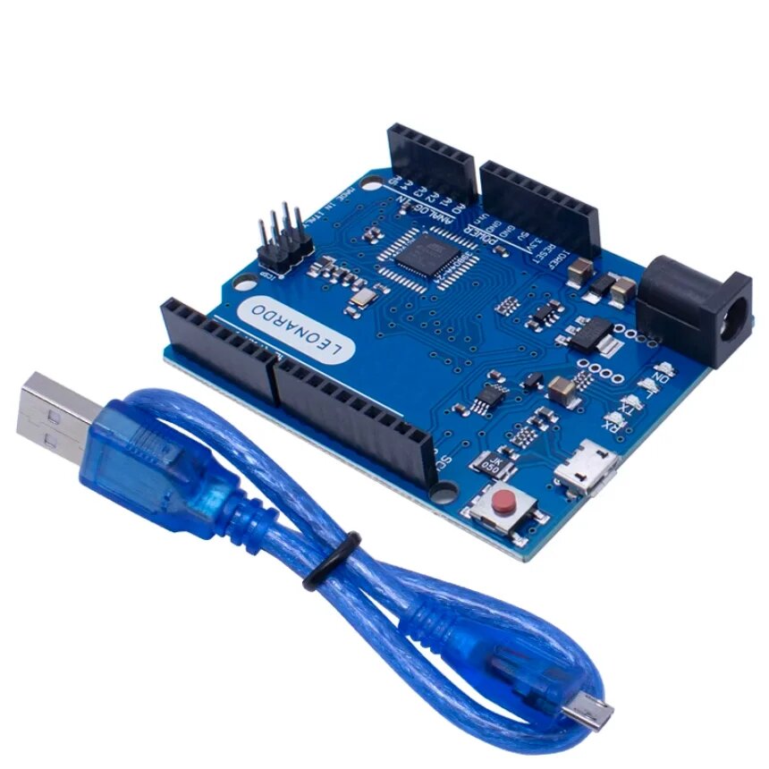 Макетная плата микроконтроллера Leonardo R3 ATMEGA32U4 официальная версия с USB-кабелем для Arduino, 32U4 Motherboard Kit