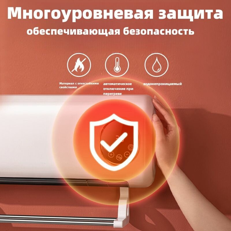 Изображение Настенный обогреватель и мобильный кондиционер для ванной и спальни.
