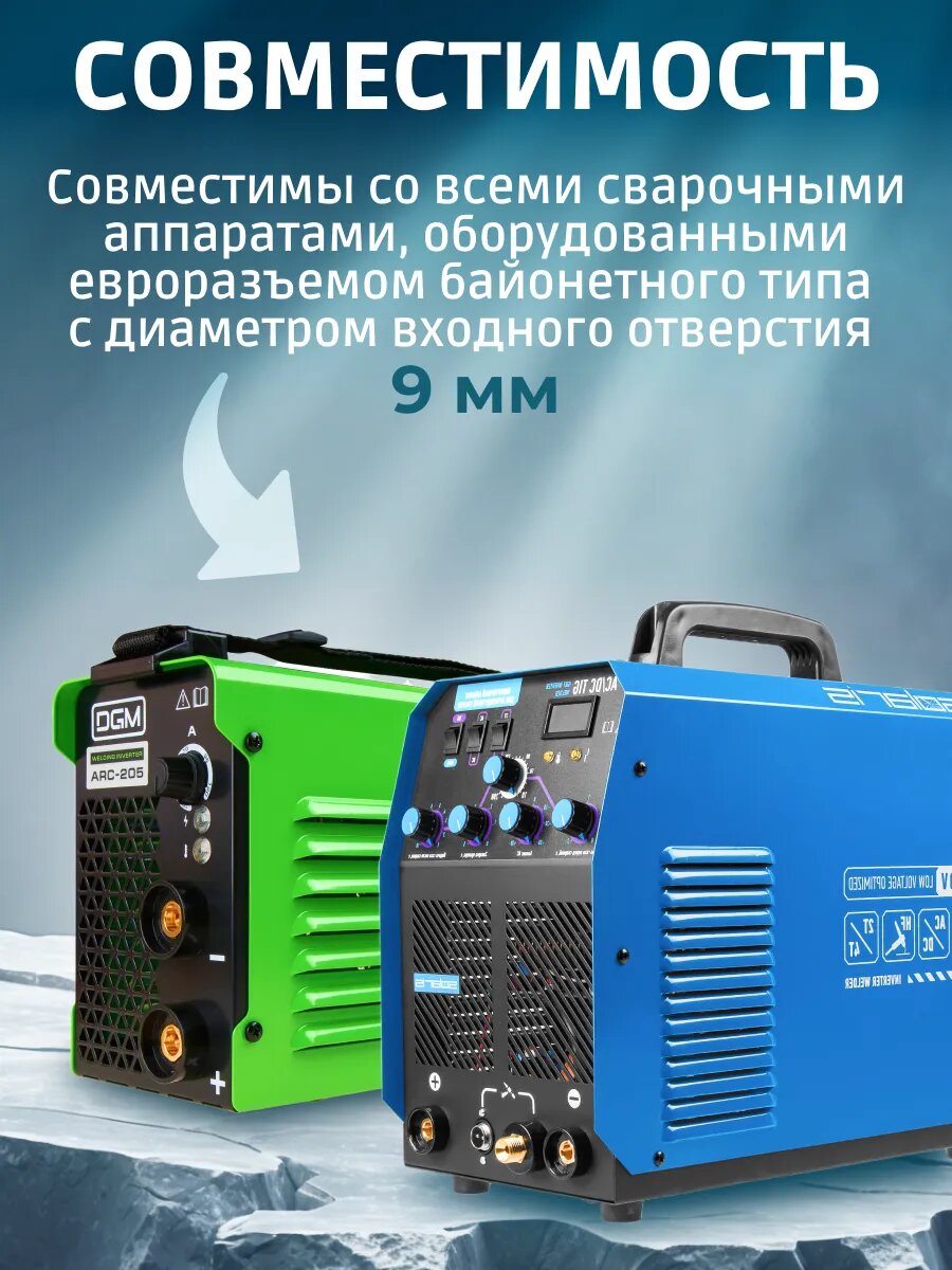 Комплект сварочный для MMA до 200А 3 м разъем DX 25 SOLARIS (WA-4211) — фото 1
