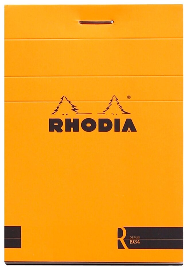 Блокнот Rhodia Basics "le R" №11, A7, линейка, 90 г, оранжевый, 2шт./уп.