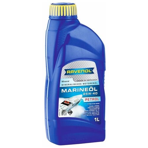 Минеральное моторное масло Ravenol Marineoil Petrol 25W-40 Mineral, 4 л