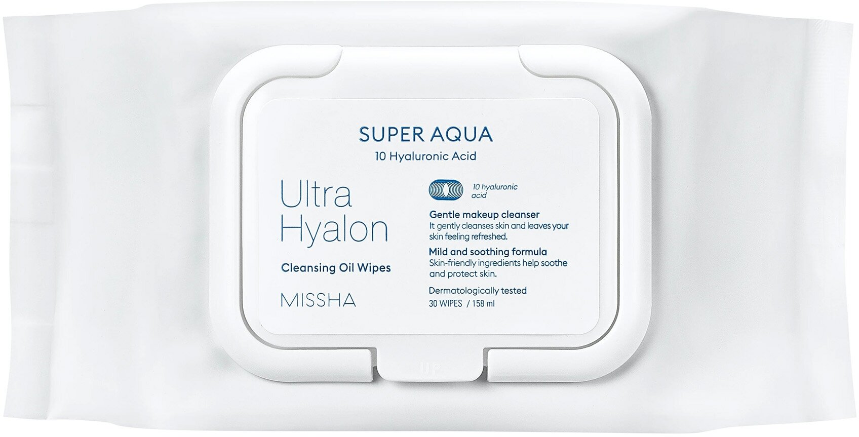 Очищающие салфетки с маслом и гиалуроновыми кислотами Missha Super Aqua Ultra Hyalron Cleansing Oil Wipes, 30 шт.