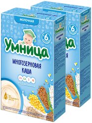 Каша Умница молочная многозерновая, с 6 месяцев, 200 г, 2 уп.