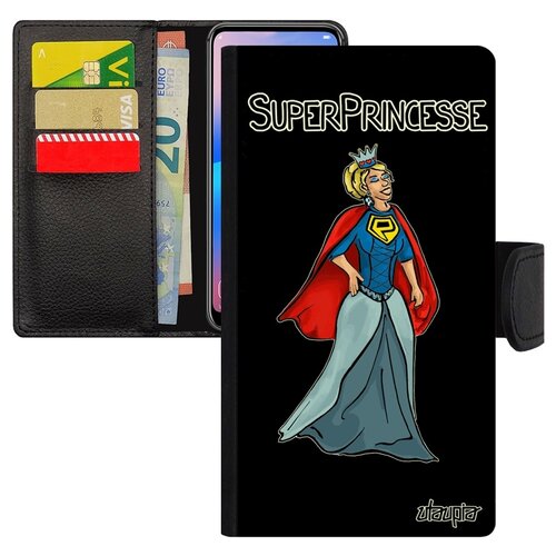 фото Чехол книжка на мобильный iphone 7 plus, "суперпринцесса" комикс веселый utaupia