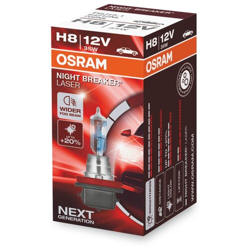 Лампа H8 OSRAM 12V 35W NIGHT BREAKER LASER