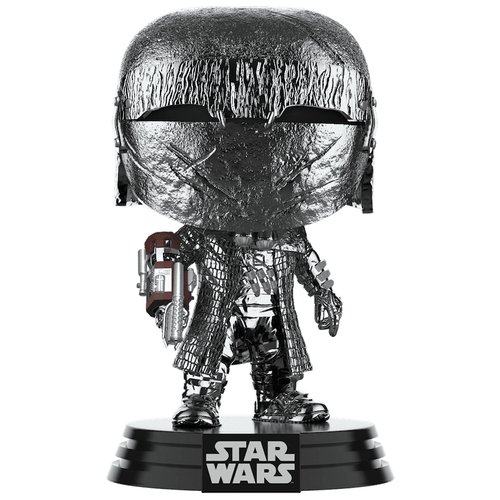 фигурка funko pop bobble star wars rise of skywalker knight of ren 332 Фигурка Funko POP! Star Wars: Rise of The Skywalker - Рыцарь Рен с ручной пушкой (гематитовый хром) 47244, 9.5 см