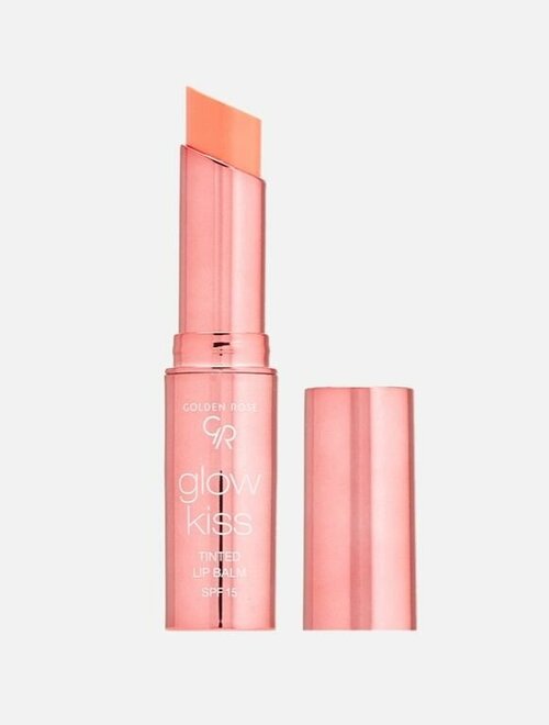 GOLDEN ROSE Тинт- бальзам для губ Glow Kiss Tinted Lip Balm, Peach Shake, №04