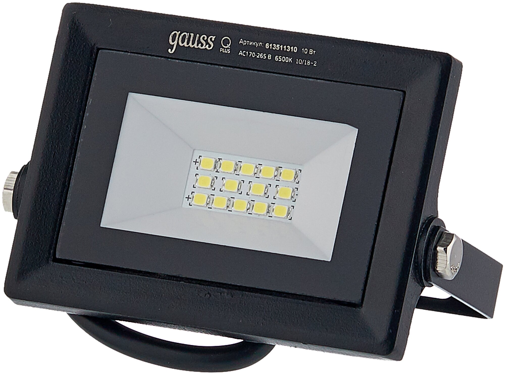 Прожектор Gauss Qplus 10W 1000lm 6500K 200-240V LED 613511310