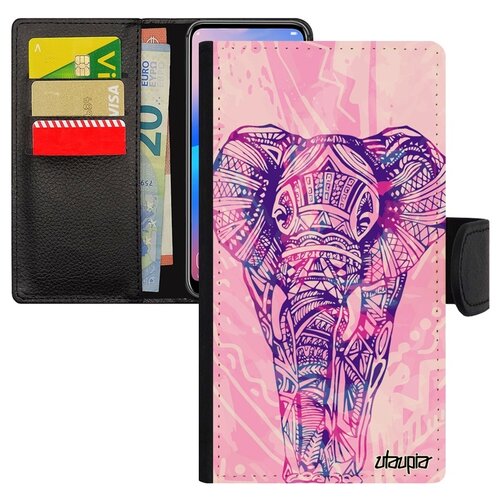 фото Чехол книжка на смартфон apple iphone 8, "слон" африканский азиатский utaupia