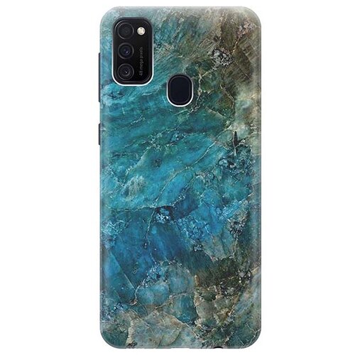фото Чехол - накладка artcolor для samsung galaxy m21 / m30s с принтом "синий мрамор" re:pa