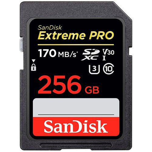 Карта памяти SanDisk Extreme Pro SDXC UHS Class 3 V30 170MB/s 512 GB, чтение: 170 MB/s, запись: 90 MB/s