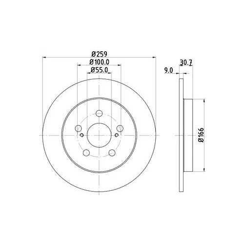 фото Диск тормозной | зад | nisshinbo nd1012k