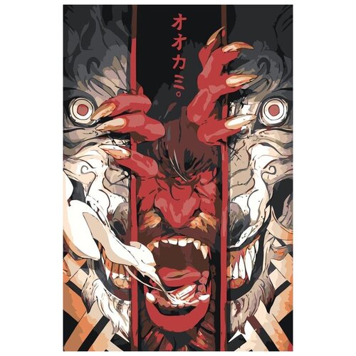фото Картина по номерам «маска дьявола», 40x60 см, живопись по номерам