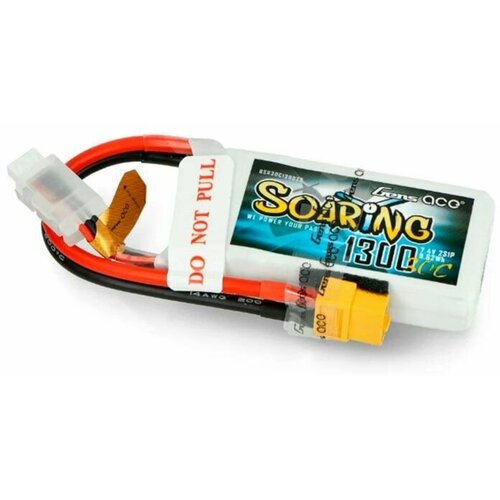Аккумулятор GensAce Soaring 74V 2S1P 1300mAh 30C с разъемом XT60 2349₽