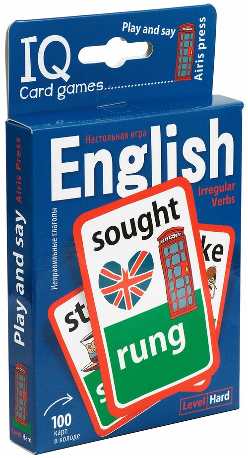 Настольная игра Айрис-пресс IQ Игры с картами  Английские неправильные глаголы Уровень 2