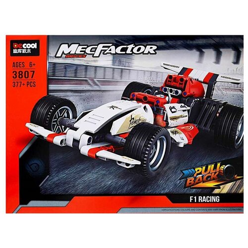 Конструктор Jisi bricks (Decool) MecFactor 3807 Формула F1, 377 дет.