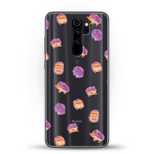 фото Силиконовый чехол узор из ёжиков на xiaomi redmi note 8 pro andy & paul