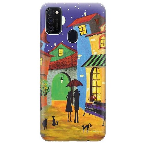 фото Чехол - накладка artcolor для samsung galaxy m21 / m30s с принтом "разноцветный город" re:pa