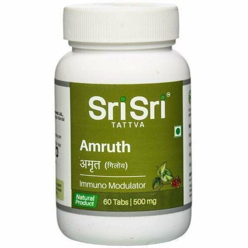Амрут Шри Шри Таттва (Amruth Sri Sri Tattva) для иммунитета, снижение сахара в крови, 60 таб.