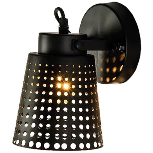 Настенный светильник Lussole Erie LSP-9834, E27, 40 Вт, кол-во ламп: 1 шт., цвет арматуры: черный, цвет плафона: черный
