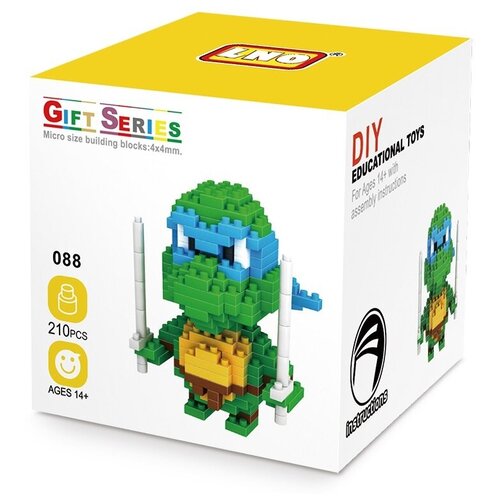 Конструктор Wisehawk  & LNO Черепашки-ниндзя Леонардо 210 деталей NO. 088 Leonardo Gift Series