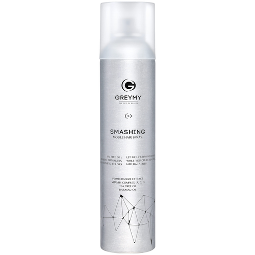 GREYMY Спрей для подвижной фиксации Smashing Mobile Hair Spray, 300 г, 300 мл