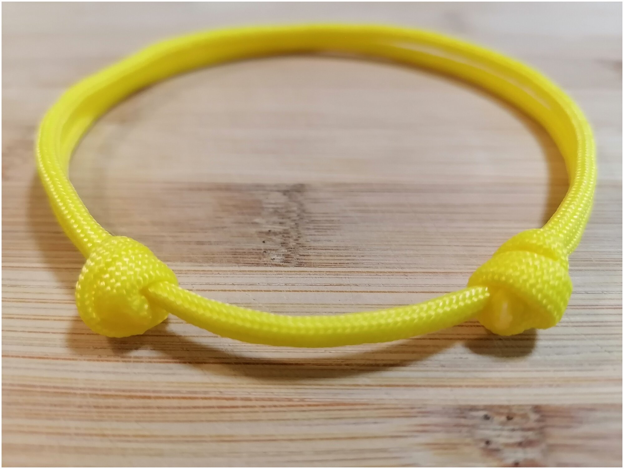 Шнурок/ошейник для адресника, желтый, размер XS - 15-30 см - фотография № 5