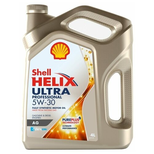 фото Синтетическое моторное масло shell helix ultra professional ag 5w-30 4 л