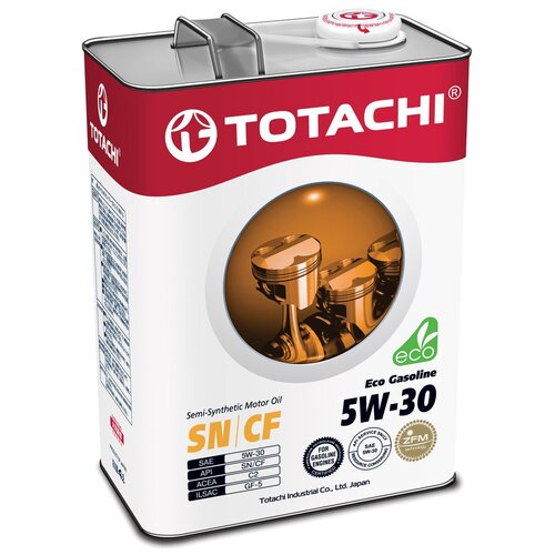 фото Полусинтетическое моторное масло totachi eco gasoline sn/cf 5w-30, 1 л