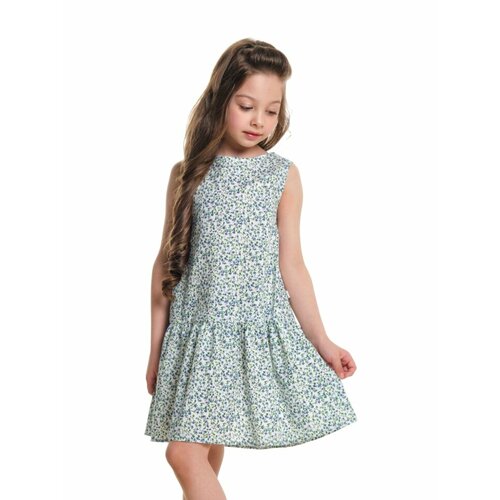 Платье Mini Maxi, хлопок, размер 98, голубой