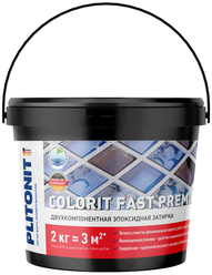 Затирка Plitonit Colorit Fast Premium 2 кг серебряно-серый