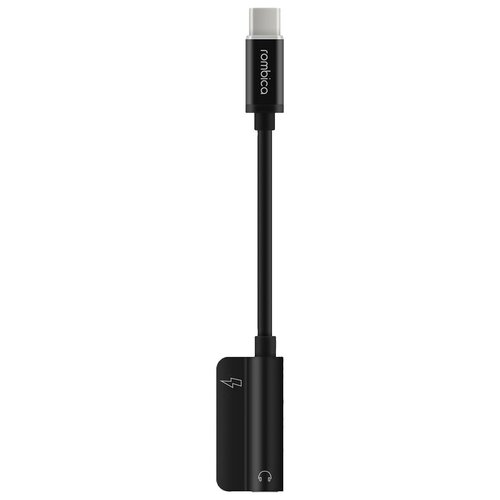 Rombica USB Type-C - USB Type-C/mini jack 3.5 (TC-00190), 0.1 м, 1 шт., черный переходник адаптер rombica usb type c mini jack 3 5 tc 00090 tc 00091 0 1 м белый