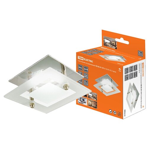 фото Светильник встраиваемый св 05-01 mr16 50вт g5.3 хром tdm (лампа в комплект не входит) (sq0359-0016) tdm еlectric