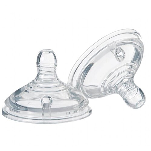 Соска Tommee Tippee Closer to Nature силиконовая антиколиковая 6м 2 шт белый 604₽
