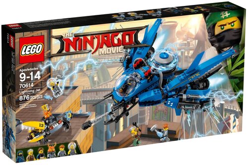 Конструктор LEGO The Ninjago Movie 70614 Самолет-молния Джея, 876 дет.