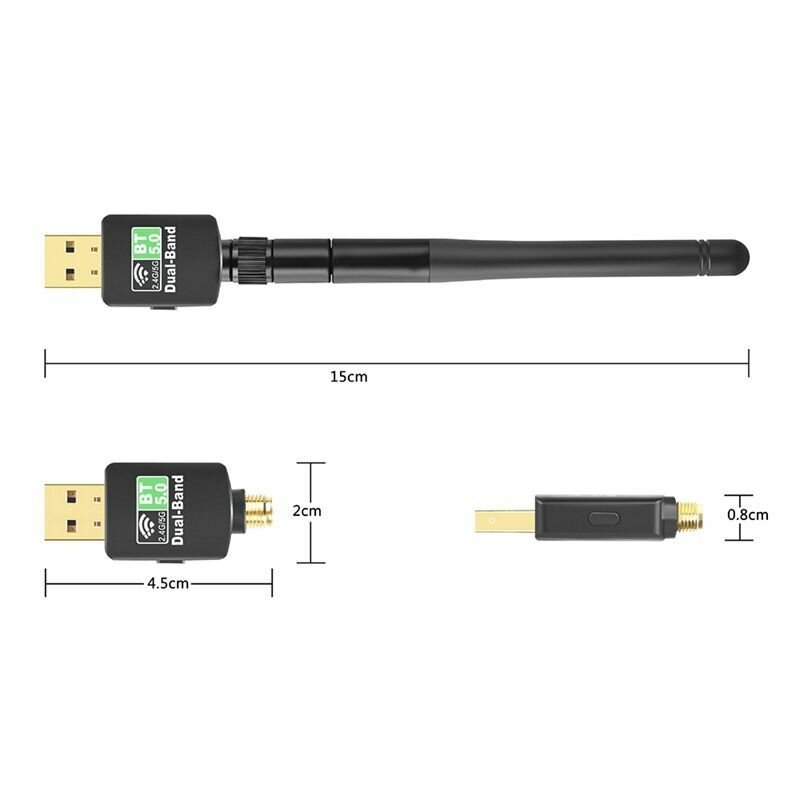 Bluetooth адаптер + Wi-Fi (v50 + 24/5ГГц 600Мбит) Орбита OT-PCB20