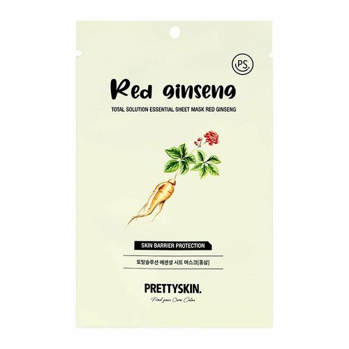 Маска для лица PRETTY SKIN с экстрактом красного женьшеня (anti-age) 23 г маска для лица pretty skin маска для лица с экстрактом красного женьшеня anti age