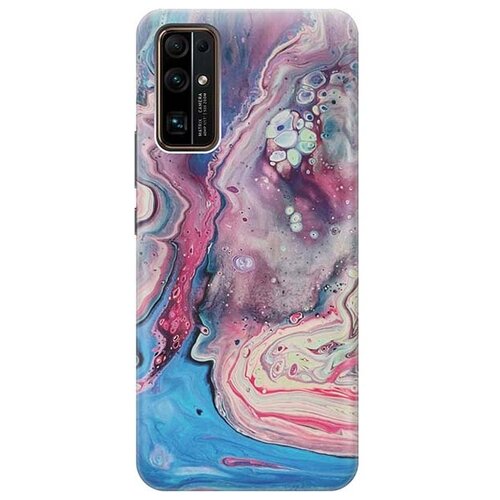 фото Ультратонкий силиконовый чехол-накладка для honor 30 с принтом "разноцветный мрамор" gosso